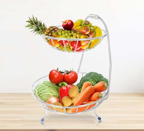 Fruit basket Round-chrome 2 tire