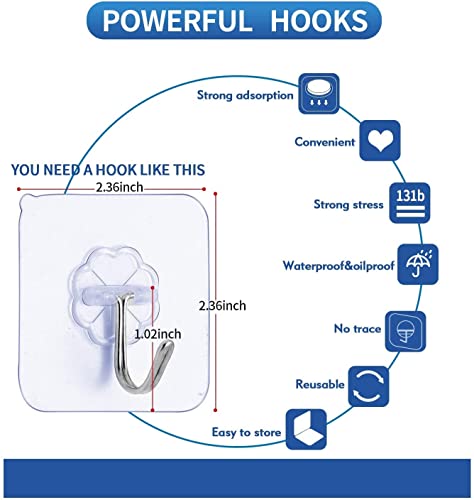 JD FRESH Self Adhesive Wall Hooks