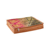 Premium Saree Storage Bag - Durable, Foldable, Transparent Cover, Lightweight Organizer for Wardrobe in Vibrant Orange