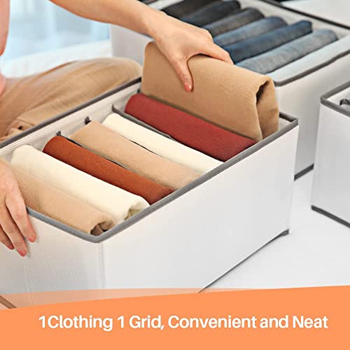 JD Fresh 7 slot Drawer organizer drawer storage (Large), Storage Drawer Organizer, Fabric Drawer organiser, Wardrobe Storage box for Drawer
