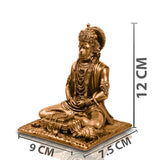 JD FRESH Bahubali Hanuman Ji Murti for Car Dashboard, Lord Hanuman Idol Statue for Home Decoration and Puja, Made with Resin for Lightweight, Colour Brass