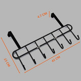 JD Fresh Over-The-Door Hanger - Sturdy Black Hook Rack for Efficient Space-Saving Storage