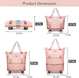 Jd Fresh Foldable Wheel Duffle Bags for Travelling