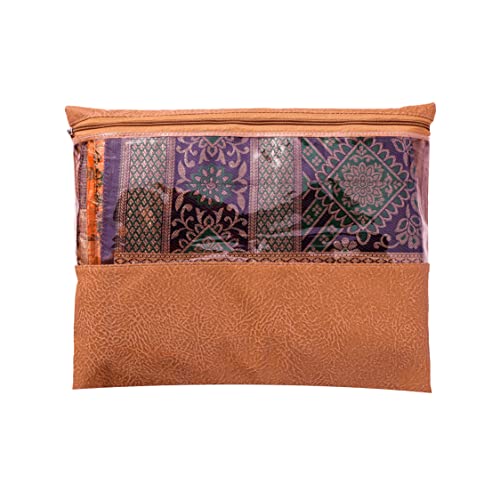 JD Fresh 6 pieces Saree covers for clothes with Zip, Sari Cover bags for saree storage, Saree Bags for wardrobe, Storage Organizer for Wardrobe, Pack of 6 peices, Size 14 x 17 Inch