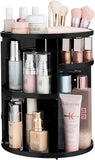 JD FRESH Makeup Organizer cosmetic organizer with Multi-layer Large Capacity design/ 360 Degree Spinning Adjustable dressing cosmatic organizer makeup organiser box