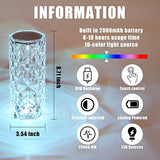 JD FRESH Crystal Lamp for Bedroom, RGB Lights Lamp Home Decor, Night Lamp, Geometry Lamp, Crystal Rose Lamp, Loona Lamps for Home Decoration, Dining Table lamp, Led Crystal Rose Touch Lamp(Pack of 1)