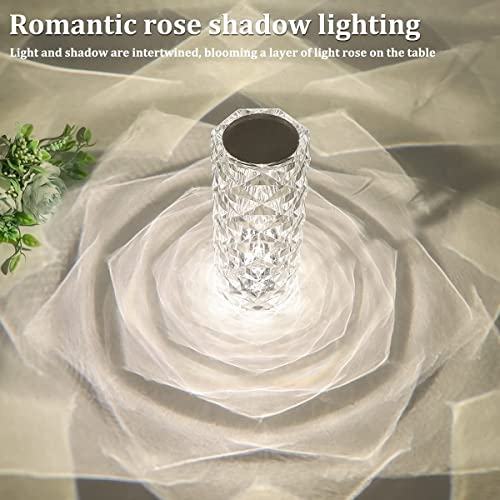 JD FRESH Crystal Lamp for Bedroom, RGB Lights Lamp Home Decor, Night Lamp, Geometry Lamp, Crystal Rose Lamp, Loona Lamps for Home Decoration, Dining Table lamp, Led Crystal Rose Touch Lamp(Pack of 1)