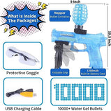 Electric Operated Gel Blaster Gun Automatic Toy Gun for Kids Toy Gun High Speed Upto 50 Feet Range Including 10000 Gel Balls, Color Blue