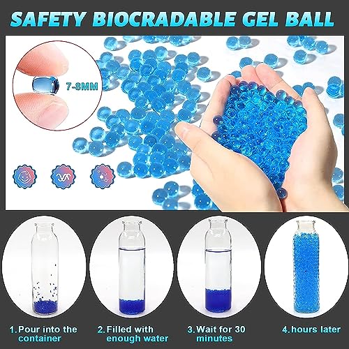 Electric Operated Gel Blaster Gun Automatic Toy Gun for Kids Toy Gun High Speed Upto 50 Feet Range Including 10000 Gel Balls, Color Blue