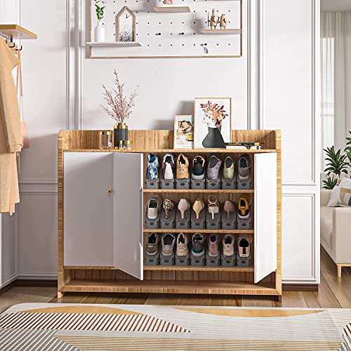JD Fresh Shoe Organizer Space Saver | shoe rack storage organiser | Shoe Stand Plastic | Double layer Chappal organiser for Shelves | Shoe organiser space saver |