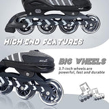 JD Fresh 4 Wheel Inline Skates Skating Shoes for Boys and Girls Age 10 to 14 Years Liner Roller Skates for Kids