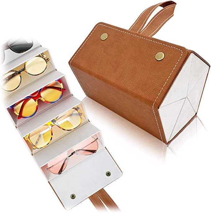 Spectacle Case-Brown-5 Slots
