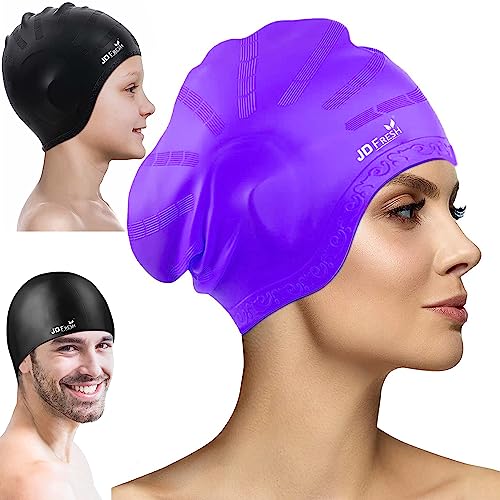 Waterproof swim cap for long hair hotsell