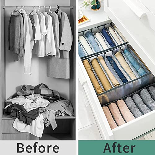 JD Fresh 7 slot Drawer organizer drawer storage (Large), Storage Drawer Organizer, Fabric Drawer organiser, Wardrobe Storage box for Drawer
