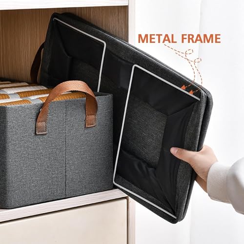 JD FRESH Drawer organizer for wardrobe, Wardrobe Organizer For Clothes, Stackable Organizer For Wardrobe Storage,Clothing Organiser For Wardrobe Shelf,Jeans,Pants,T Shirt Organizer For Cupboard Racks And Shelves,Grey