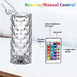 JD FRESH Crystal Lamp for Bedroom, RGB Lights Lamp Home Decor, Night Lamp, Geometry Lamp, Crystal Rose Lamp, Loona Lamps for Home Decoration, Dining Table lamp, Led Crystal Rose Touch Lamp(Pack of 1)