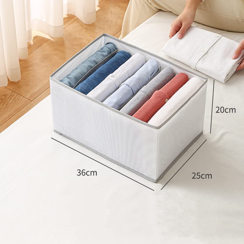 JD Fresh 7 slot Drawer organizer drawer storage (Large), Storage Drawer Organizer, Fabric Drawer organiser, Wardrobe Storage box for Drawer