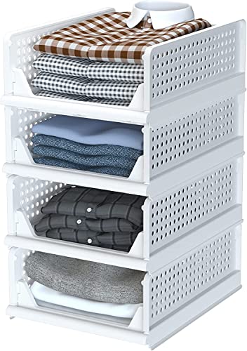 JD FRESH Stackable Rack for Wardrobe Organizer