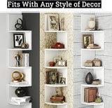 JD FRESH Wooden Wall Shelves | Corner Hanging Shelf for Living Room Stylish | Zig Zag Home Decor Floating Display Rack Storage Organizer with Finish