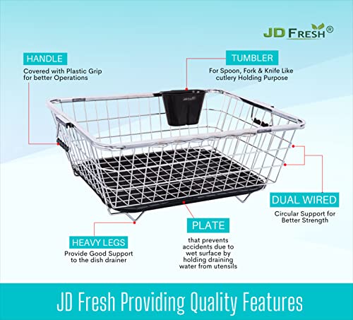 JD FRESH Dish Drainer for Kitchen Utensil