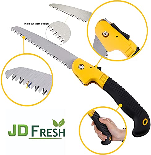 JD FRESH Folding Pruner Cutter Folding Pruning Saw Bamboo Cutter Wood Saw Hand Tree Cutting Saw Wood Cutter Tools Wooden Cutter woodcutter Wood Working