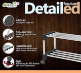 JD FRESH 2 Shoes Stand For Home-Stainless Steel 2-Tier Shoe Rack For Home Metal,Durable,Foldable Steel Rack,Entryway&Doorway