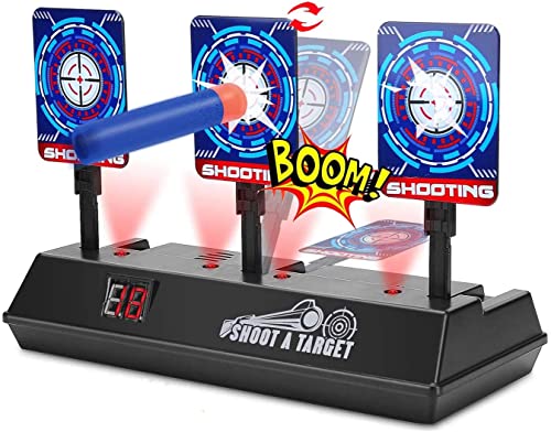 JD Fresh Electronic Shooting Target for Nerf Guns - Auto Reset Digital Scoring Shooting Practice 4 Targets, Ideal Gifts Toys for 5-12 Years Old Kids, Teens, Boys & Girls (Only Target)