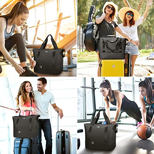 JD Fresh Duffle Gym Bag for Men and Women, Gym Bag with Shoe Compartment, Duffel Bag for Gym, Workout, Colour Blue Haze
