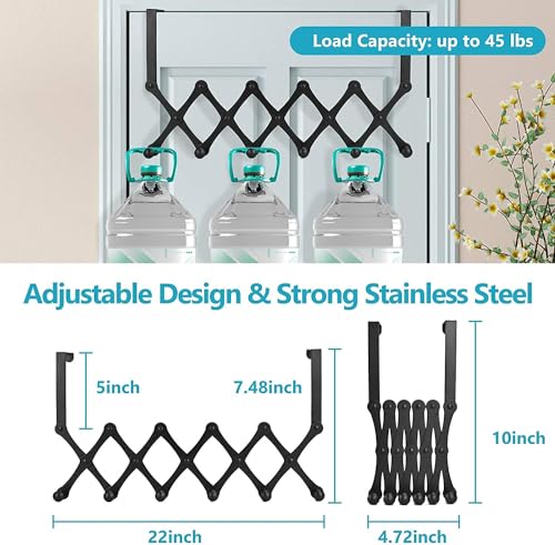 JD FRESH 3 Pieces Over The Door Hanger, Cloth Hanger for Door, Door Hangers for Clothes, Hanger for Clothes Hanging, Bathroom Hangers for Clothes Steel - 6 Hooks Each
