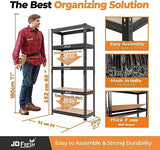 JD FRESH Iron Rack for Storage, Metal Rack Shelves for Storage, Foldable Steel Shelf Rack for Storage Multipurpose