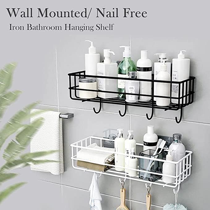 JD FRESH Bathroom Accessories Self Adhesive Bathroom Shelf for Wall