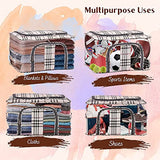 JD Fresh 6 Pieces 52 Liter Wardrobe organizer for clothes, Storage Bag for Clothes, Clothes organizer for wardrobe, Cloth Storage Box, organisers storage box, Pack of 6 Colour Transparent Printed