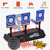 JD Fresh Electronic Shooting Target for Nerf Guns - Auto Reset Digital Scoring Shooting Practice 4 Targets, Ideal Gifts Toys for 5-12 Years Old Kids, Teens, Boys & Girls (Only Target)