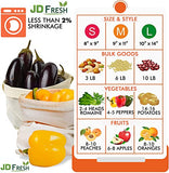 JD Fresh 100% Cotton Reusable Fridge Storage Bags for Vegetables and Fruits an other Multipurpose Eco Friendly Bags
