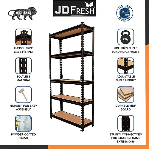 JD FRESH Iron Rack for Storage, Metal Rack Shelves for Storage, Foldab ...