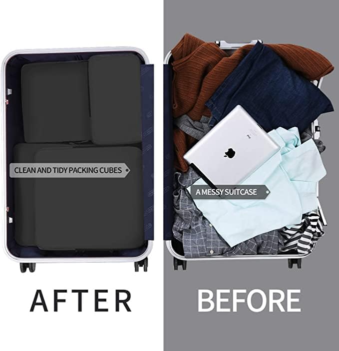 JD Fresh Compression Packing Cubes For Travel, Packing Bags For Clothes Travelling, Ziplock Saree Packing Bags, Luggage Packing Organizer Set