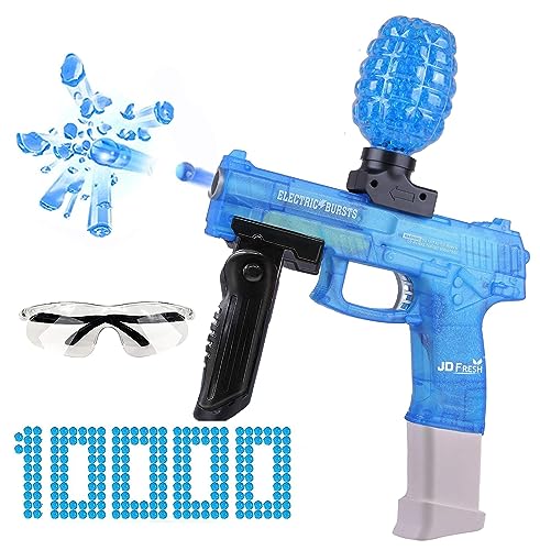 JD FRESH Electric Operated Gel Blaster Gun Automatic Toy Gun for Kids Toy Gun High Speed Upto 50 Feet Range Including 10000 Gel Balls, Color Blue