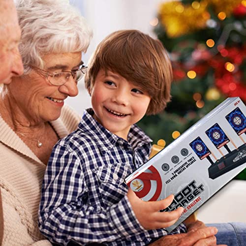 JD Fresh Electronic Shooting Target for Nerf Guns - Auto Reset Digital Scoring Shooting Practice 4 Targets, Ideal Gifts Toys for 5-12 Years Old Kids, Teens, Boys & Girls (Only Target)