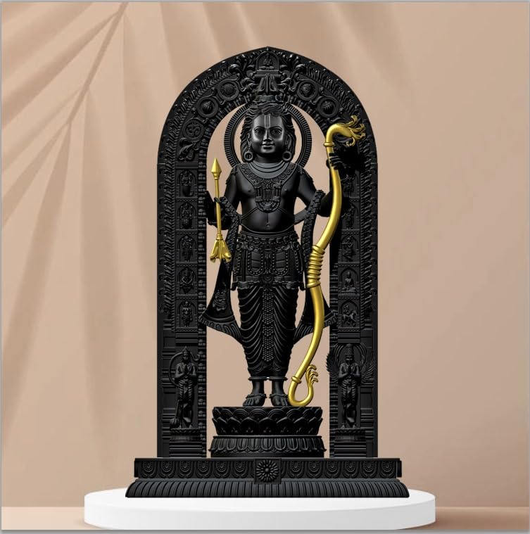 ram statue-black & golden 6 Inch