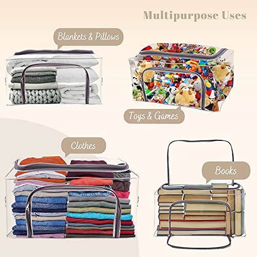 JD Fresh 4 Pieces 34 Litre Wardrobe organizer for clothes, Storage box for Clothes, Clothes organizer for wardrobe, Cloth Storage Box, organisers storage box, Storage Bag