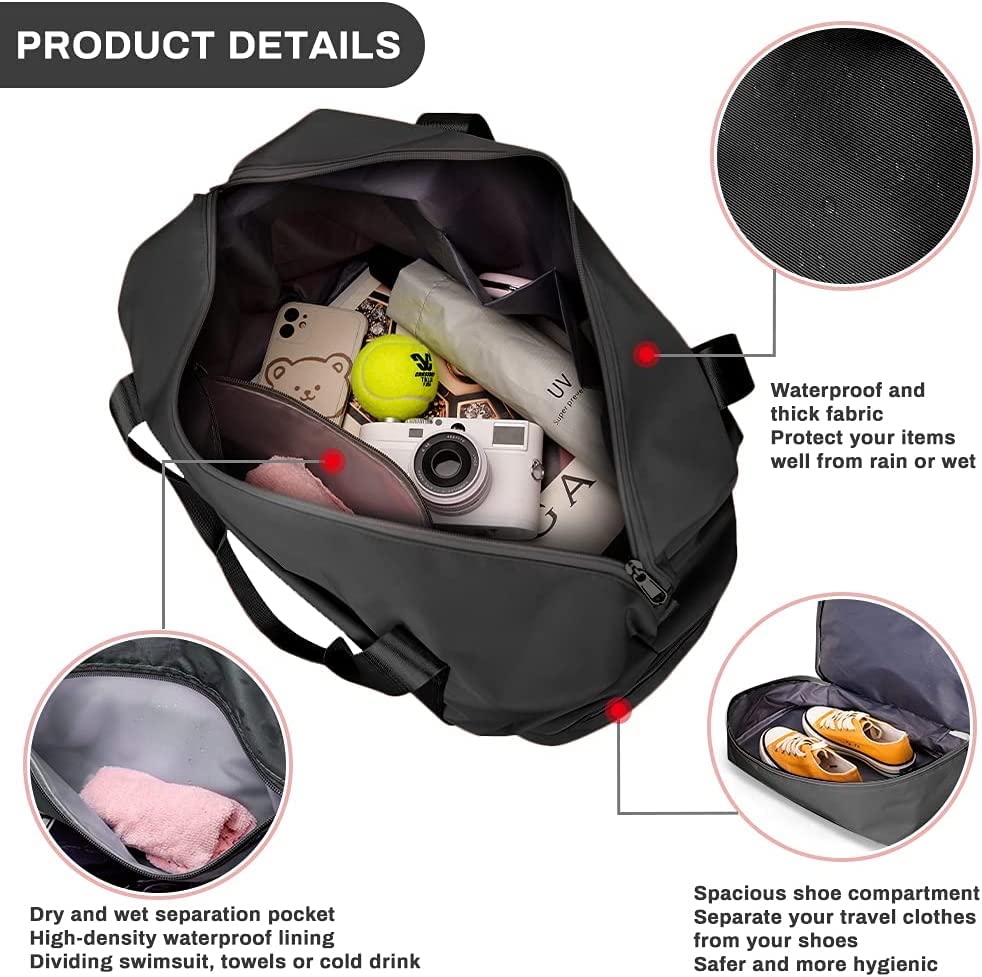 JD Fresh Duffle Gym Bag for Men and Women, Gym Bag with Shoe Compartment, Duffel Bag for Gym, Workout, Colour Blue Haze