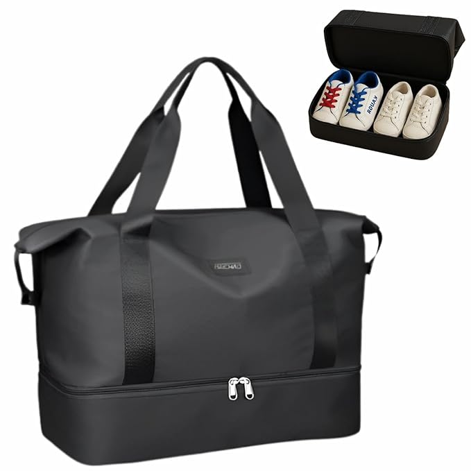 JD FRESH 1 Layer Nylon Duffle Bags/Convertible Travel Luggage/Waterproof Traveling Bag for Clothes/Foldable - Extendable Duffle Luggages for Men and Women(Grey)