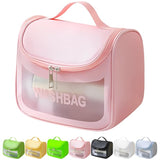 JD FRESH Large Transparent Makeup Organizer Pouch/Travel Cosmetic Bag for Women & Men/Portable Toiletry Kit/Clear Makeup Storage Pouch for Daily Use & Travel Essentials