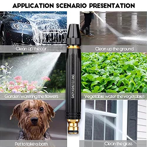 Jd Fresh Brass Spray Brass Nozzle Water Spray, Booster Nozzle For Car Wash, High Pressure Auto Home Garden Water Spray, Water Pressure Gun, High Pressure Nozzle for Gardening Hose Pipe