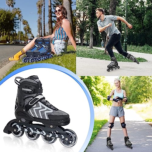 JD Fresh 4 Wheel Inline Skates Skating Shoes for Boys and Girls Age 10 to 14 Years Liner Roller Skates for Kids