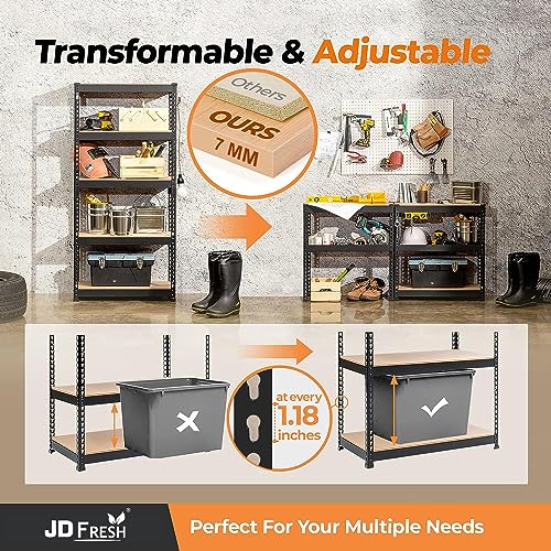 JD FRESH Iron Rack for Storage, Metal Rack Shelves for Storage, Foldab ...