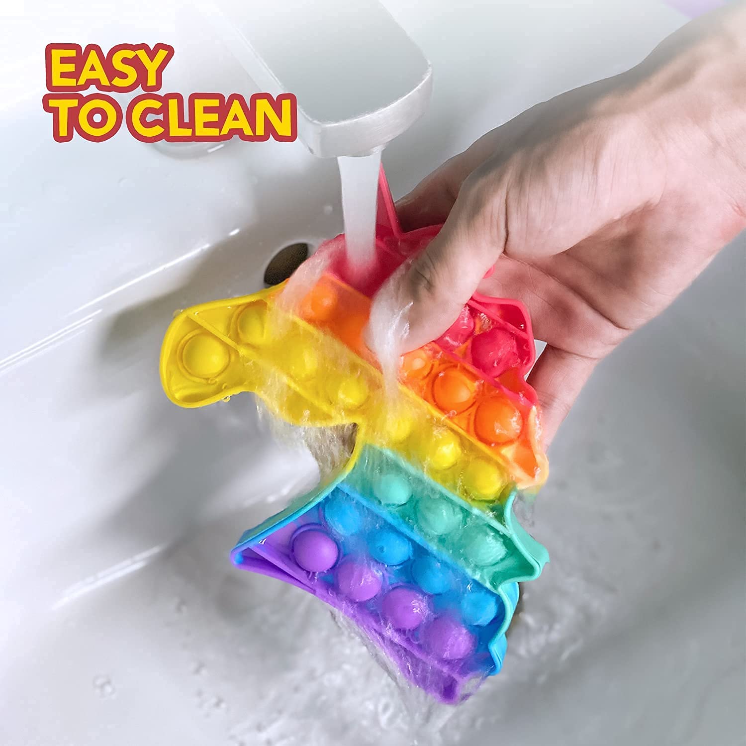 JD Fresh pop it Fidget Toys | Simple dimple pop its | Squishy Toy pop it Game | popit Game Rainbow | Mini Pop it | Stress Relief Toys, Sensory Toys for Kids Rainbow Design