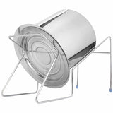 JD FRESH 5 Liter Stainless Steel Rice Pot Drainer Stand/Tabletop Cooked Rice Filter Vessel/Anti-Rust and Heavy Duty Sink Strainer/Hands-Free Kitchen Strainer for Rice/Noodles/Beans/Vegetables (1 PC)