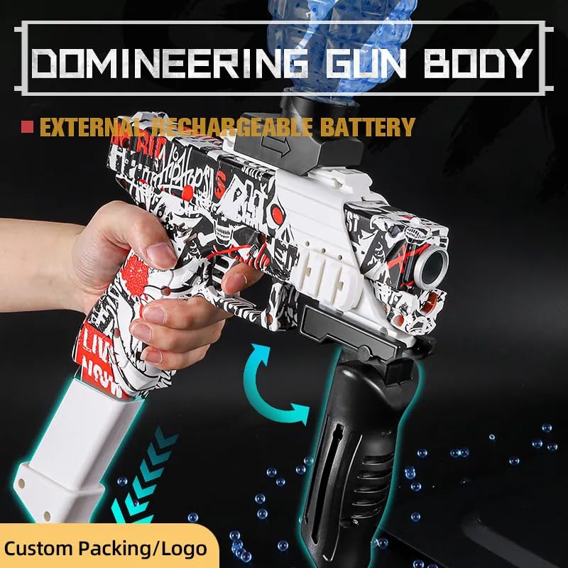 Electric Operated Gel Blaster Gun Automatic Toy Gun for Kids Toy Gun High Speed Upto 50 Feet Range Including 10000 Gel Balls, Color Blue