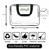 JD Fresh 1 Peice, 27 L Multipurpose Transparent Bag for Storage Clothes, Storage containers for Clothes, Cloth organisers storage Box for Wardrobe, packing bags for clothes - 1 Piece